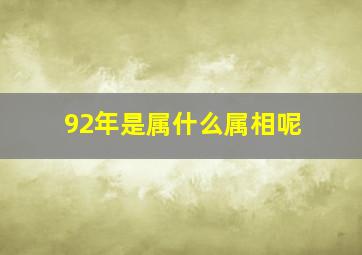 92年是属什么属相呢