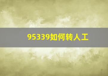 95339如何转人工