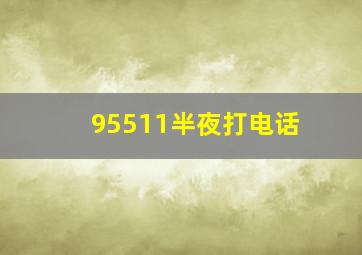 95511半夜打电话