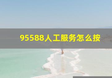 95588人工服务怎么按