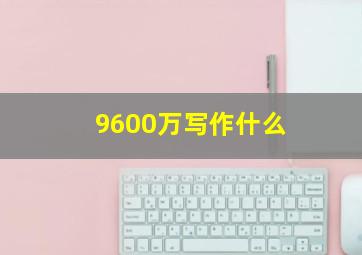 9600万写作什么