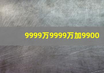 9999万9999万加9900