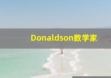 Donaldson数学家