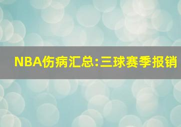 NBA伤病汇总:三球赛季报销