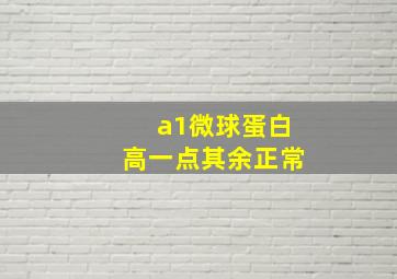 a1微球蛋白高一点其余正常