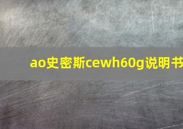 ao史密斯cewh60g说明书