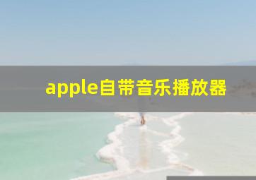 apple自带音乐播放器