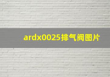 ardx0025排气阀图片