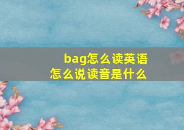 bag怎么读英语怎么说读音是什么