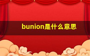 bunion是什么意思