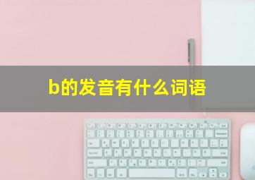 b的发音有什么词语