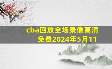 cba回放全场录像高清免费2024年5月11