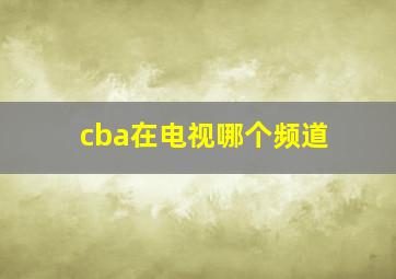 cba在电视哪个频道