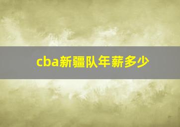 cba新疆队年薪多少