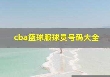 cba篮球服球员号码大全