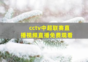 cctv中超联赛直播视频直播免费观看