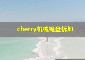 cherry机械键盘拆卸