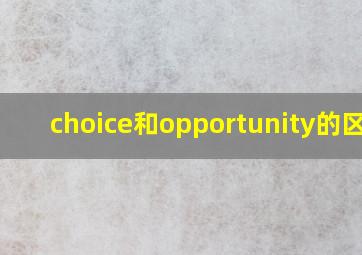 choice和opportunity的区别