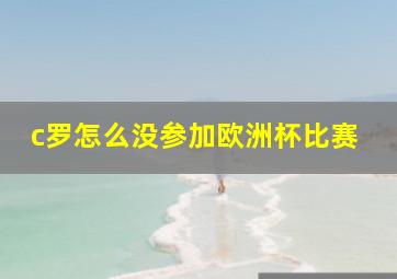 c罗怎么没参加欧洲杯比赛