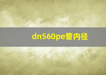 dn560pe管内径