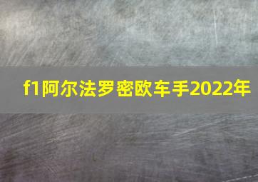 f1阿尔法罗密欧车手2022年