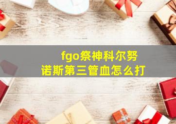 fgo祭神科尔努诺斯第三管血怎么打