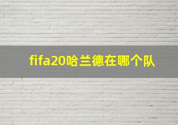 fifa20哈兰德在哪个队