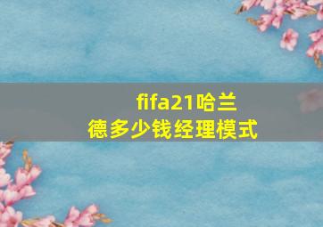 fifa21哈兰德多少钱经理模式