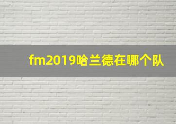 fm2019哈兰德在哪个队