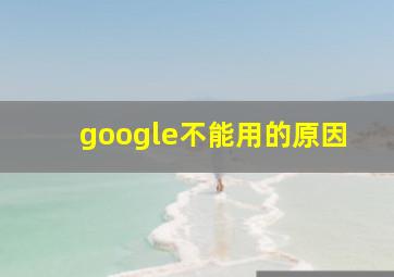 google不能用的原因