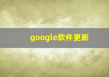 google软件更新