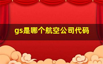 gs是哪个航空公司代码