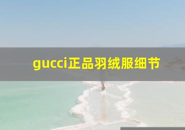 gucci正品羽绒服细节