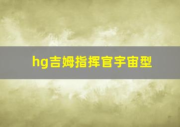 hg吉姆指挥官宇宙型