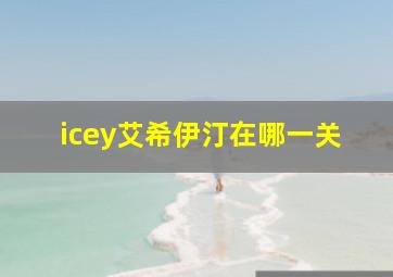 icey艾希伊汀在哪一关