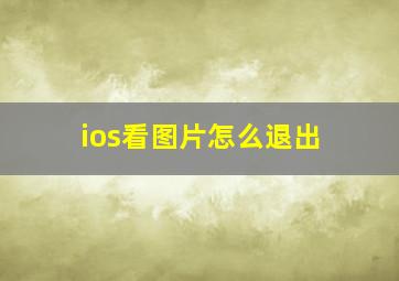 ios看图片怎么退出