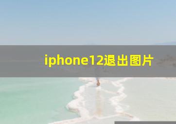 iphone12退出图片