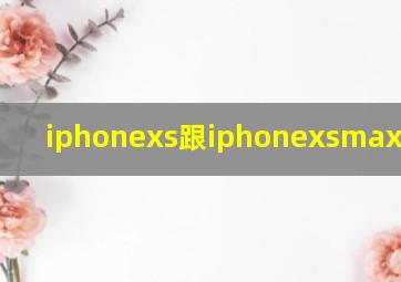 iphonexs跟iphonexsmax哪个好