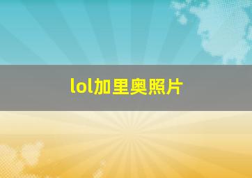 lol加里奥照片