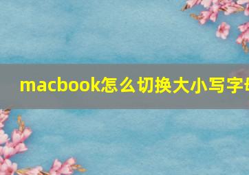 macbook怎么切换大小写字母