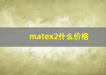 matex2什么价格