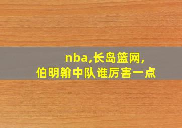 nba,长岛篮网,伯明翰中队谁厉害一点