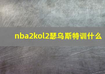 nba2kol2瑟乌斯特训什么