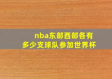 nba东部西部各有多少支球队参加世界杯