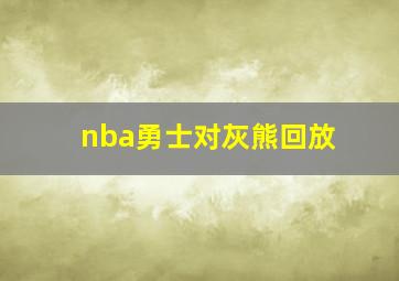 nba勇士对灰熊回放