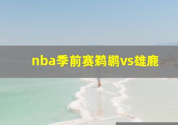 nba季前赛鹈鹕vs雄鹿