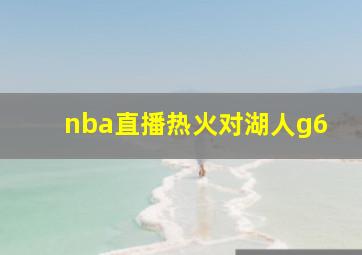 nba直播热火对湖人g6