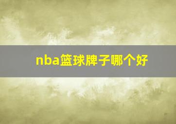 nba篮球牌子哪个好