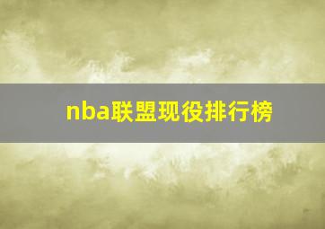 nba联盟现役排行榜