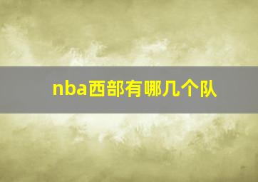 nba西部有哪几个队